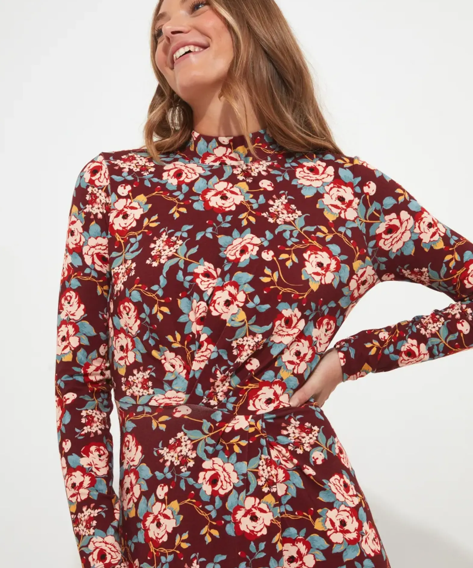 Winter Florals Jersey Dress