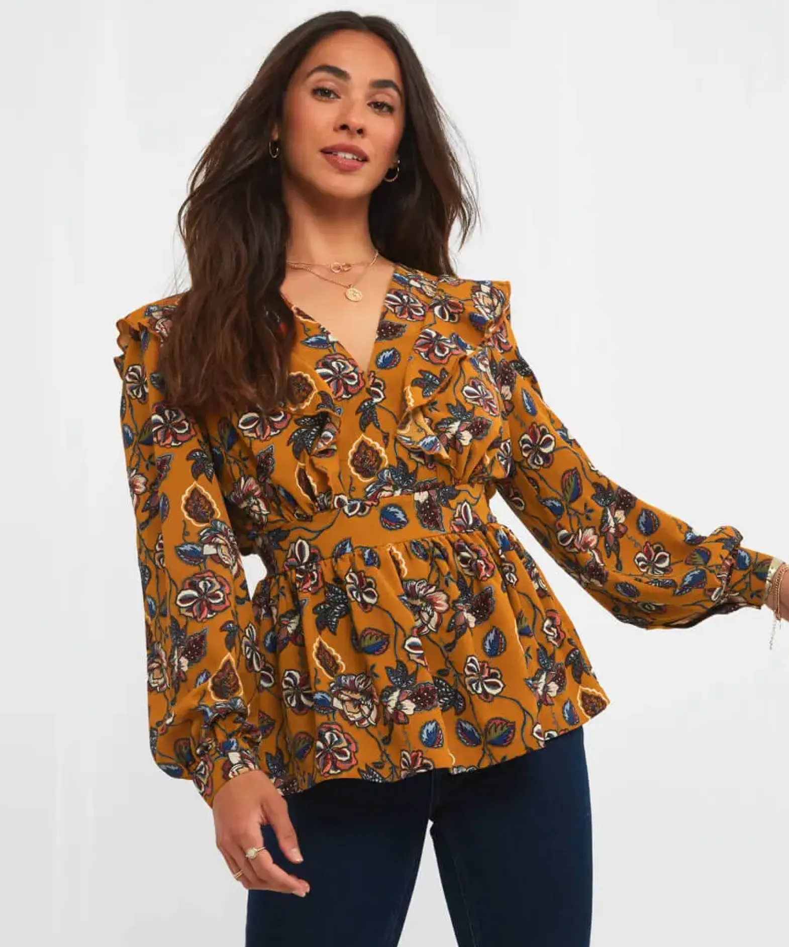 Wonderful Floral Frill Top