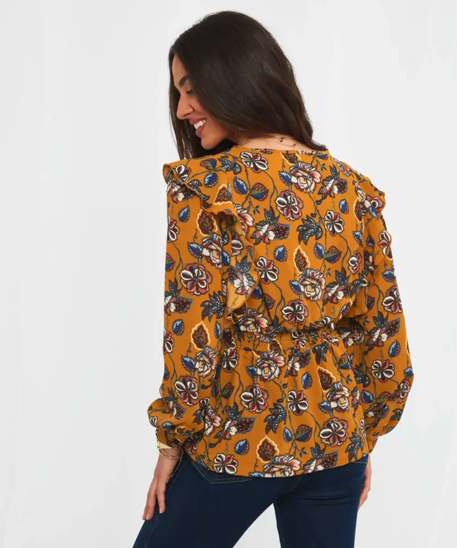 Wonderful Floral Frill Top