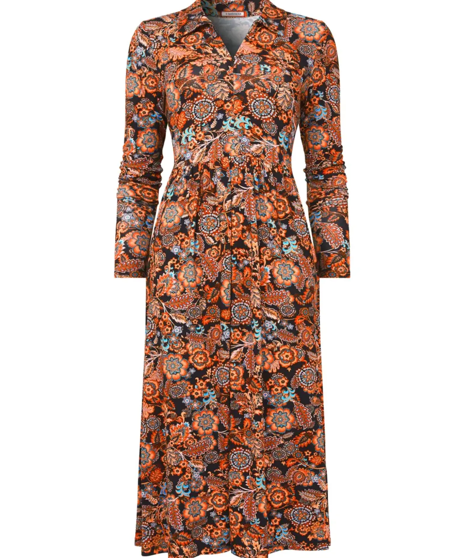 Zip Front Jersey Dress